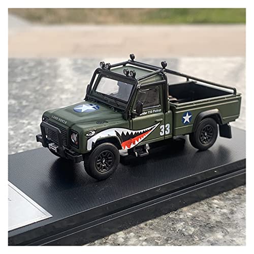 NALora Motorfahrzeuge Replika Auto 1:64 Diecast Metal Vehicle Für Land Rover Defender Shark Simulation Alloy Pickup Car Model Collection Originalgetreue Nachbildung (Color : Green) von NALora