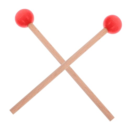 NAMOARLY 1 Paar Marimbaschlägel Mallet-trommelstöcke Instrumentenzubehör Zungentrommelschlägel Tenor-trommelstöcke Tastaturhammer Perkussionsschlägel Percussion-Stick Rot Buchenholz von NAMOARLY