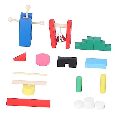 NAMOARLY 1 Satz Domino-Mechanismus holzspielzeug für Practical Playthings holzbauklötze Kid Toys aus Holzbausteinen für die Früherziehung hölzern von NAMOARLY