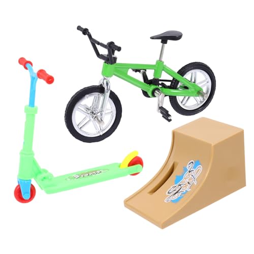 NAMOARLY Sportspielzeug für Jungen Mini-Scooter Fingerspielzeug tragbares Fingerspielzeug-Set Finger-Fahrrad-Rampe für Jungen und Mädchen von NAMOARLY