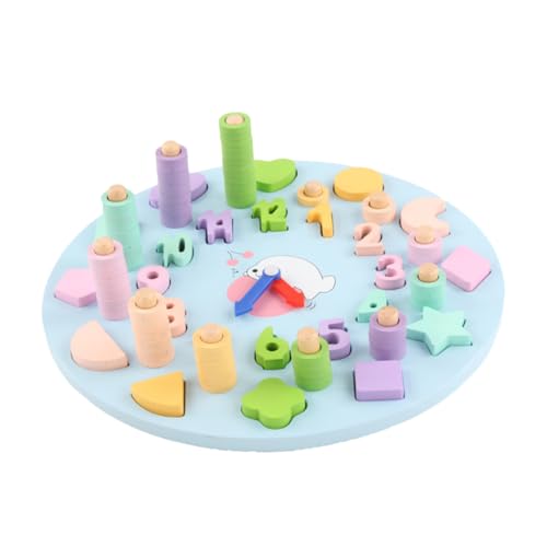 NAMOARLY 1 Satz Frühe Ausbildung Jigsaw Puzzle Spielzeuguhr Baustein Spielzeug Kinder von NAMOARLY