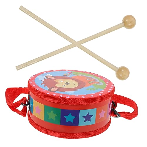 NAMOARLY 1 Satz Handtrommel Lerntrommeln Für Kleinkinder Handpercussion-zubehör Schlaginstrument Für Kleinkinder Kleinkind Percussion Schlaginstrumente Holztrommelinstrument Hölzern Rot von NAMOARLY