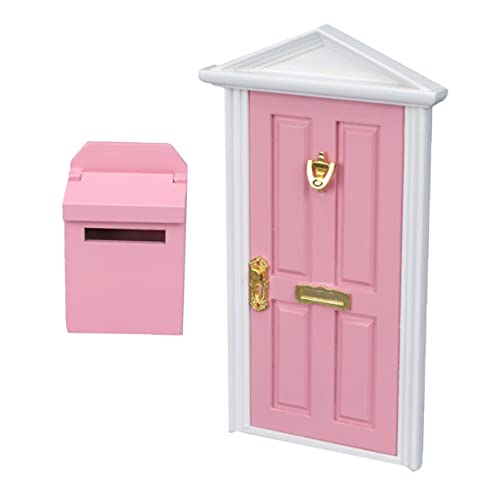 NAMOARLY 1 Satz Mini Möbel Türen Puppenhaus Briefkasten Miniatur-Spitztür Mini Tore Miniature Door Spielzeug Modelle Mini-Hausmöbel Mini-Hausversorgung Kleiner Briefkasten schmücken Zubehör von NAMOARLY