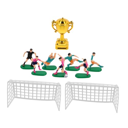 NAMOARLY Miniatur-fußball-trophäe Modell-Set Für Puppenhaus Kunststoff Fußballspieler Dekorative Fußball Kuchen Topper Machen Es Mini von NAMOARLY