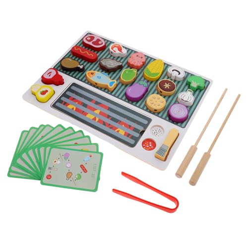 NAMOARLY 1 Satz Rollenspielspielzeug Aus Holz Grill Spielset Küchenspielzeug Interaktives Kochspielzeug Kreatives Grill Grillspielzeug Küchen Rollenspielspielzeug Für von NAMOARLY