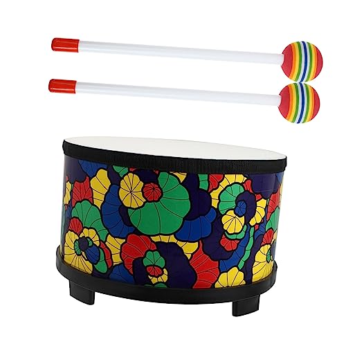 NAMOARLY 1 Satz Spielzeugtrommel Floor Tom Drum für Kinder Musikspielzeug für Babys Lernspielzeug kinderinstrumente Kinder musikinstrumente Trommelspielzeug Rassel hölzern Colorful von NAMOARLY