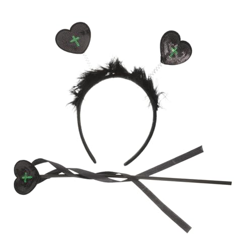 NAMOARLY 1 Set Halloween Stirnband Kostüm Cosplay Haarband Halloween Hand Zauberstab Spielzeug Kostüm Zubehör von NAMOARLY