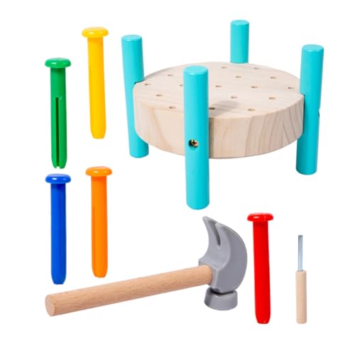 NAMOARLY 1 Set Hammer Für Montessori Lernspielzeug Mit Pounding Plattform Pädagogisches Für Motorische Fähigkeiten Und Kreative Spiele Ideales Für Kleinkinder von NAMOARLY