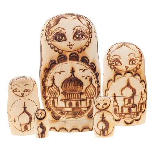 NAMOARLY 1 Set Matroschka Relief Bemalbar Russisches Leere Puppe Matroschka Puppen Personalisierte Matroschka Puppen Russische Stapelpuppen Für Russische Puppe Aus Holz Khaki von NAMOARLY