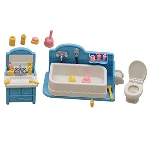 NAMOARLY 1 Set Miniatur Badezimmer öbel Set Für Mini Badewanne Toilette Und Waschbecken Puppenhaus Zubehör Für Kreatives Und Rollenspiele von NAMOARLY