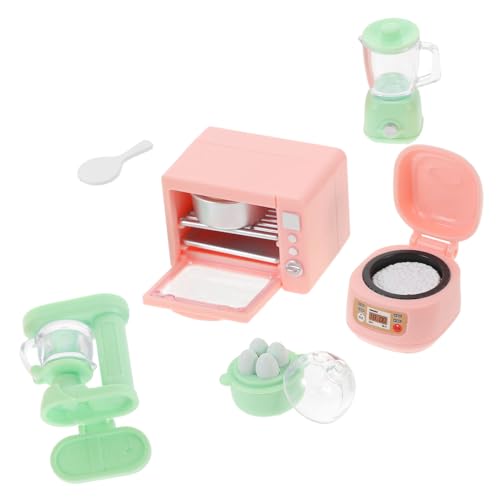 NAMOARLY Miniatur Puppenhaus Küchenutensilien Set Mini Küchengeräte Für Das Puppenhaus Inklusive Saftpresse Reiskocher Und Backofen Einfach Zu Montieren Perfektes Zubehör Für von NAMOARLY