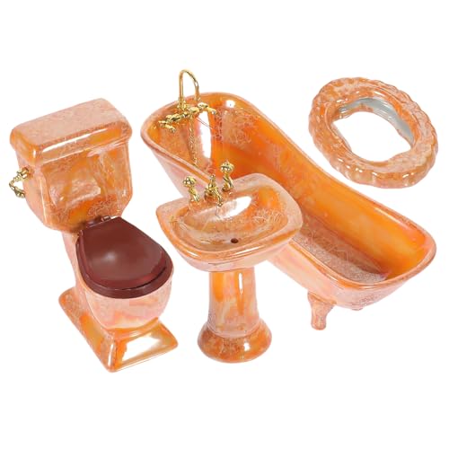 NAMOARLY 1 Set Puppenhaus Badegeschirr Mini Spielzeug Spielzeughaus Mini Badezimmer Dekoration Miniatur Duschraum Zubehör Mini Hausbedarf Puppenhaus Spielzeug Mini Duschraum von NAMOARLY