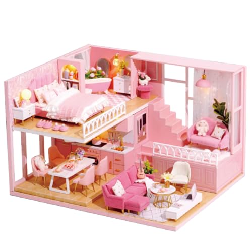 NAMOARLY 1 Stück Mini-Wohnung bastel Set für zabawki stymulujące rozwój Kreatives Miniaturhaus Educational Toys Kinderzimmer Dekoration Wohnung selber Bauen Kabinenmodell von NAMOARLY