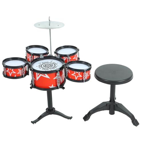 NAMOARLY Pädagogisches Schlagzeug Für Kinder 1-teiliges Mini-Percussion-Set Für Kleinkinder Musik-lernspielzeug Rot von NAMOARLY