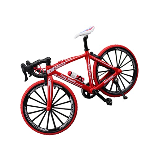 NAMOARLY Sammeln 1:10 Miniatur Legierung Fahrrad Modell Spielzeug Rot Geschwungene Griff von NAMOARLY