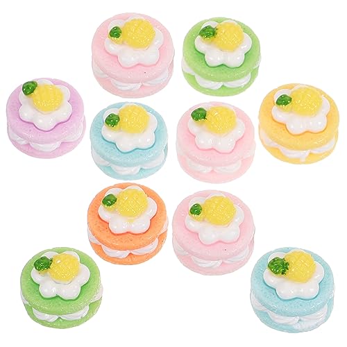 NAMOARLY 10 Stück Künstliche Macaron-Kuchen, Gefälschte Lebensmittel, Spielzeug, Kleine Kuchenmodelle, Rollenspiel-Spielzeug Für Puppenhaus von NAMOARLY