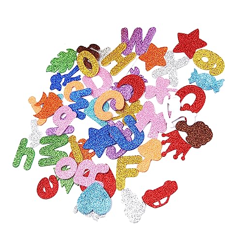 NAMOARLY Alphabet-Aufkleber-Set 100 Stück Eva-Glitzer Dekorative Etiketten für Jungen und Mädchen Aufkleber für Jungen und Mädchen von NAMOARLY