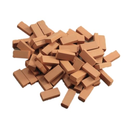 NAMOARLY 100 Stück Miniatur Backsteine aus Glatte Oberfläche Realistische Ziegelsteine für Mikro Landschaftsbau DIY Modellbau Garten und Sandtisch Dekoration NAMOARLY 100 Stück Miniatur Backsteine aus Glatte Oberfläche Realistische Ziegelsteine für Mikro Landschaftsbau DIY Modellbau Garten und Sandtisch Dekoration von NAMOARLY