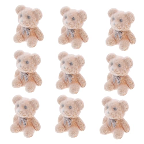 NAMOARLY 10st Mini-bärpuppe Bausatz Mini- Kinderspielzeug Mini-kuscheltiere Zappeln Ausgestopft Plüsch Figur Dekorationen Klein Zubehör Für Puppenhäuser Reize Tragen Fee PVC Brown von NAMOARLY