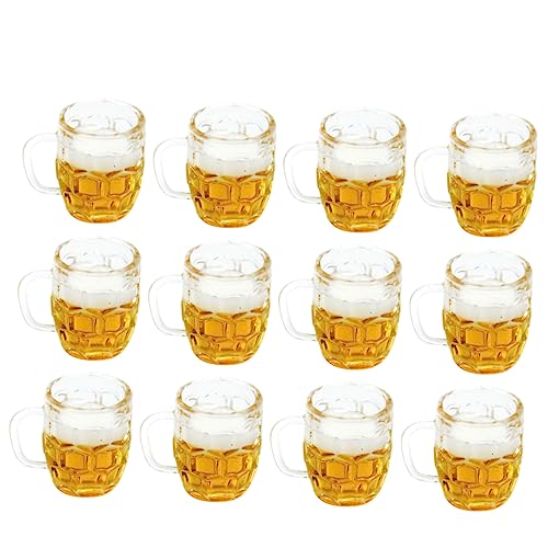 NAMOARLY 12 Kleine Bierbecher Aus Kunstharz Ideal Für Mikro Landschaften Foto Requisiten Und Bier Deko Für Partys Perfekt Für Poolspiele Und Kreative Getränkepräsentation von NAMOARLY