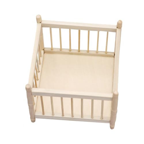 NAMOARLY 12 Mini Kinderbett Aus Mini Babybett Mit Matratze Mikro Modellbett Für Puppenstubenmöbel Heimdekoration Für Kinderzimmer von NAMOARLY