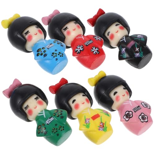 NAMOARLY 12 STK Kimono-Puppenschmuck Puppenskulptur asiatische Figuren Matroschka Fee Kinder Puppen kinderpuppe Cars Spielzeug Auto Spielzeug japanische Kimono-Minipuppe PVC-Puppenspielzeug von NAMOARLY