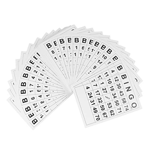 NAMOARLY 120 Stück Bingo-Karte Sequenz Brettspiel Sequenzspiel Spiel Geburtstags-Bingo Bingo-kleckser Bingokarten Wiederverwendbar Fahrkarte Kinderspielzeug Beschichtetes Papier von NAMOARLY