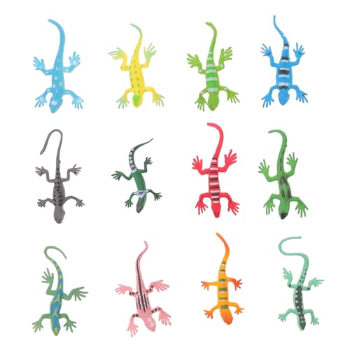 NAMOARLY 12st Gecko Dinosaurier Plüsch Kinderspielzeug Dinosaurier-tortenaufleger Tiere Stielspielzeug Schlangenspielzeug Dinosaurier- Plüschtier Frosch Plastik von NAMOARLY