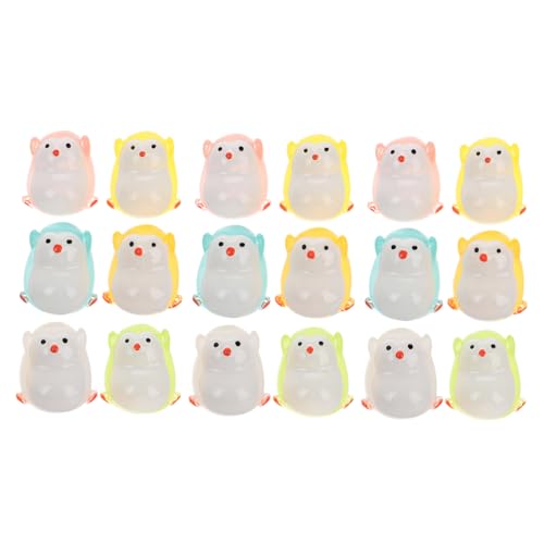 NAMOARLY 18 Teilige Mini Pinguin Puppe Leuchtende Pinguin Figuren Niedliche Pinguin Figuren Mini Pinguin Spielzeug Feengarten Pinguine Kleine Pinguin Dekoration Leuchtende Mini von NAMOARLY