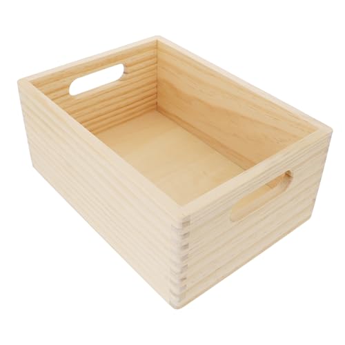 NAMOARLY 1Stk Küchenaufbewahrungsbox aus Holz geschirrset kinderküche Kitchen Set for DIY-Handwerk quadratischer Aufbewahrungsorganisator Kinderspielzeug Spielset aus Holz Lagerung von NAMOARLY