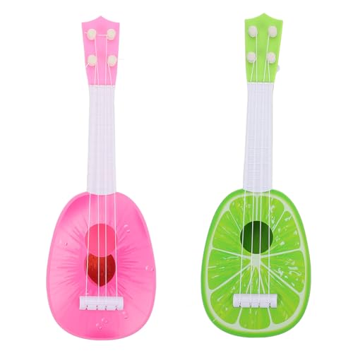 NAMOARLY 2 Saiten Mini-Gitarre Imitiertes Gitarrenspiel Gitarrenmodelle Modelle Von Musikinstrumenten Kindergitarren Minigitarren Kunststoff-Ukulele Mini-ukulelen Plastik Green von NAMOARLY