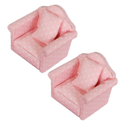 NAMOARLY 2 Sets Miniatur Puppencouch Mit Mini Sofakissen Wohnzimmerzubehör Für Puppenhäuser Ideal Für Kreative Spielwelten Detailgetreu Und Liebevoll Gestaltet von NAMOARLY