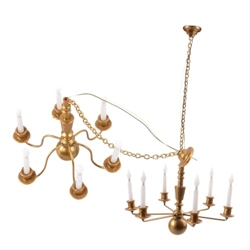 NAMOARLY 2 Stück Miniatur Deckenlampe Gold Warmweiß Sandtisch DIY Material Micro Landschaftsbeleuchtung Mini Modell Lampe für Puppenhaus und Diorama Dekoration NAMOARLY 2 Stück Miniatur Deckenlampe Gold Warmweiß Sandtisch DIY Material Micro Landschaftsbeleuchtung Mini Modell Lampe für Puppenhaus und Diorama Dekoration von NAMOARLY