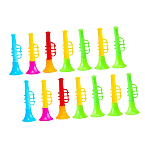 NAMOARLY 20 Stück Mini Lautsprecher Trompeteninstrument Mini Horn Ohrtrompete Rutsche Pfeife Mini Saxophon Musikspielzeug Partygeschenke Für Rollenspiel Horn Mini Trompeten von NAMOARLY