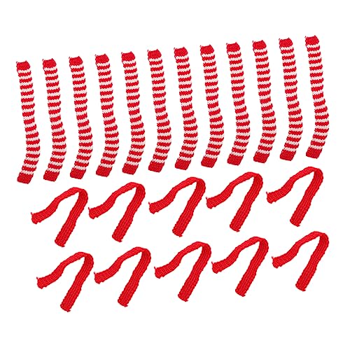 NAMOARLY 20 Stücke Kleiner Wollschals für Puppen Bastel Schals Spielzeugfigurenschals für Selbstgemacht Dekoration Rot Grün Gestreift Leicht und Multifunktional NAMOARLY 20 Stücke Kleiner Wollschals für Puppen Bastel Schals Spielzeugfigurenschals für Selbstgemacht Dekoration Rot Grün Gestreift Leicht und Multifunktional von NAMOARLY