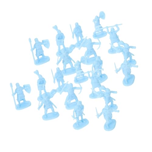 NAMOARLY 200St Kavallerie-Modellspielzeug Miniatur Mini-Soldatenfiguren ritterfiguren spielzeugsoldaten Spielzeuge Soldatenfiguren aus Kunststoff realistische Menschenfigur Plastik Sky-Blue von NAMOARLY