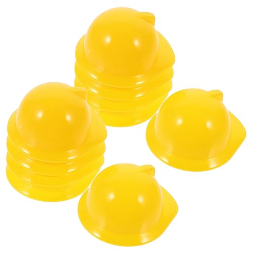 NAMOARLY 20St Haustier Hut halllowen plastikenten doll Accessories Miniaturhelm Funny hat Bauhelm Mini-Bauhut Puppenhelm Kappe Mini-Sicherheitshut- Puppe Mini-Helme Yellow von NAMOARLY