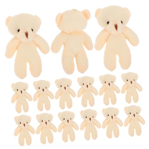 NAMOARLY 20St Mini-Bär Little Bear Plüsch Bären Hasengeburtstagsdekoration ausgestopft klein Kuscheltiere tragen Cartoon-Bär-Puppe Bär Ornament Spielzeug Bär Puppe Spielzeug Stoff Beige von NAMOARLY