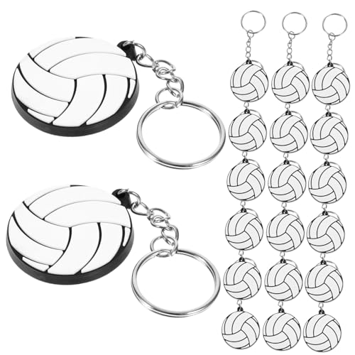 NAMOARLY 20st Mini-volleybälle Zum Werfen in Die Menge Taschenanhänger Silberne Sport-volleyball-schlüsselanhänger Volleyball-partygeschenke Geschenke Für Sportler Dekorationen Fein Metall von NAMOARLY