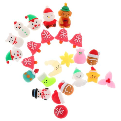 NAMOARLY 24 Teiliges Kneifspielzeug Weihnachts Quetschspielzeug Weihnachts Squishy Party Kniffigkeitsspielzeug Weihnachts Druckentlastungsspielzeug Weihnachts Weihnachtsspielzeug von NAMOARLY