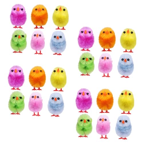 NAMOARLY 24St Deko- für Küken easter chicks osterbastelei ostergeschenkideen Puppenhaus-Bücher- Mini- Figuren spielzeuge Hähnchen-Stofftiere Osterhühner Samt von NAMOARLY