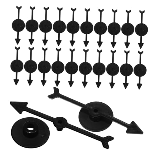 NAMOARLY 25st Rotierendes Brettspielzubehör Fidget-Controller Spinnpfeile Kabelclips Für Solarpanels Spinnen Spielzeugpfeil Fliegen Spiel Masse Partypfeil Spiel Pfeile Plastik Black von NAMOARLY