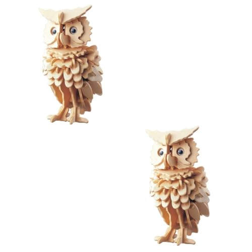 NAMOARLY 2St 3D-Rätsel Kinder Puzzle rätselbuch Kinder geduldsspiele für Erwachsene holzspielsachen Erwachsene Puzzle Owl Manipulative Toy Spielzeug Puzzlematte Puzzles aus Holz Hölzern von NAMOARLY