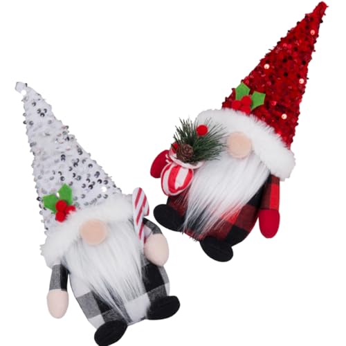 NAMOARLY 2St GNOME Puppe dekore weihnachtsdeko Desktop-Zwerg-Puppe Weihnachtsplüschzwerg weihnachtsbaumschmuck Weihnachten deko zarter Gnom Party-Wichtel-Puppe schmückt von NAMOARLY