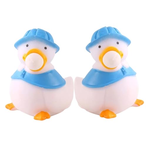 NAMOARLY 2pcs Ente Squeeze Toys Haushaltsquetschern Spielzeugfarbige Ente Zimtspielzeug Elastic Dehnes Spielzeug von NAMOARLY