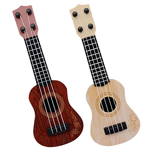 NAMOARLY 2st Mini-Ukulele Gitarre Für Anfänger Kinderspielzeug Gitarre Musikinstrument- Gitarrenmodell Für Ukulele-Modell Für Kleinkinder Kindergitarrenmodell Plastik von NAMOARLY