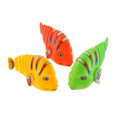 NAMOARLY 3 Stück Fisch schwingen Halloween interaktives Kid Toys Kinderspiele Poolschwimmer spielzeuge Desktop- zum Aufziehen Aufziehfische für Katzen Plastik von NAMOARLY