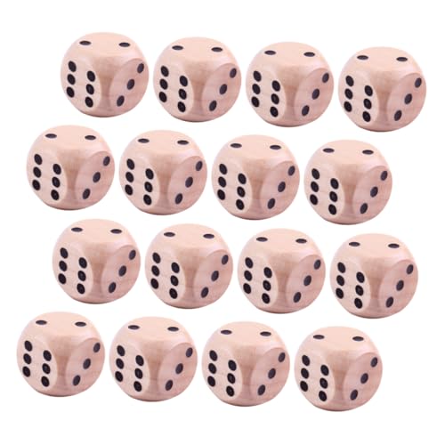 NAMOARLY 30 Stück Punktwürfel aus Holz Kunstwürfel Spiel Q-Less-Wortwürfel bang The dice Game настольные игры Garden Games lustige Punktwürfel Holzwürfel für die Party Zahlenwürfel hölzern von NAMOARLY