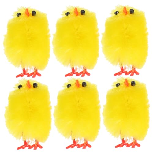 NAMOARLY 36 Stück Osterküken Mini Stofftier Mini Plüschtiere Ausgestopftes Huhn Kleine Plüschküken Puppe Ostern Mini Küken Kükenform Schmuckküken Osterdeko Kunststoff Gelb von NAMOARLY