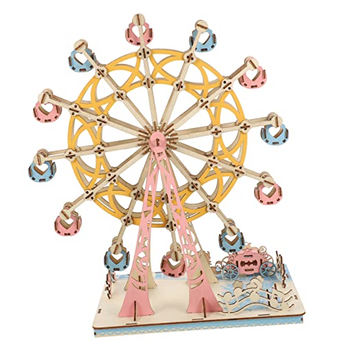 NAMOARLY Holzbausatz Rätsel 1 Set 3D Holzpuzzle Ferris Wheel Modell Für Erwachsene Und Bausatz Zum Zusammenbauen Kreatives DIY Puzzle Kit Für 4 8 Jahre Alt Handgefertigtes Holzspielzeug von NAMOARLY